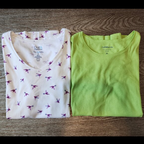 Set of Croft & Barrow Women's Classic Tee Size XL - Picture 1 of 5